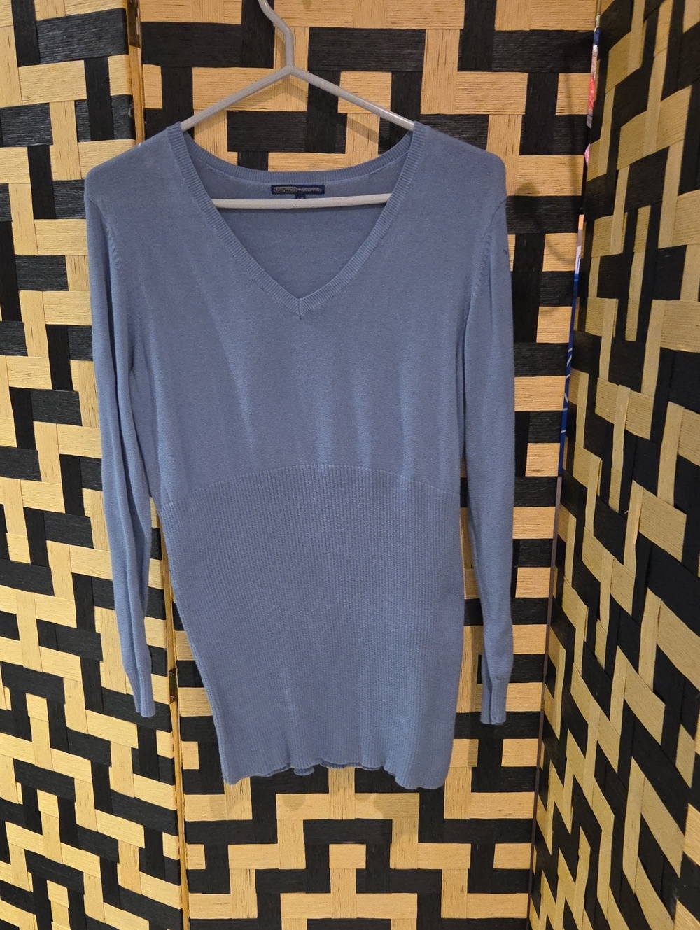 Thyme Maternity Light Blue V-Neck Sweater Top
